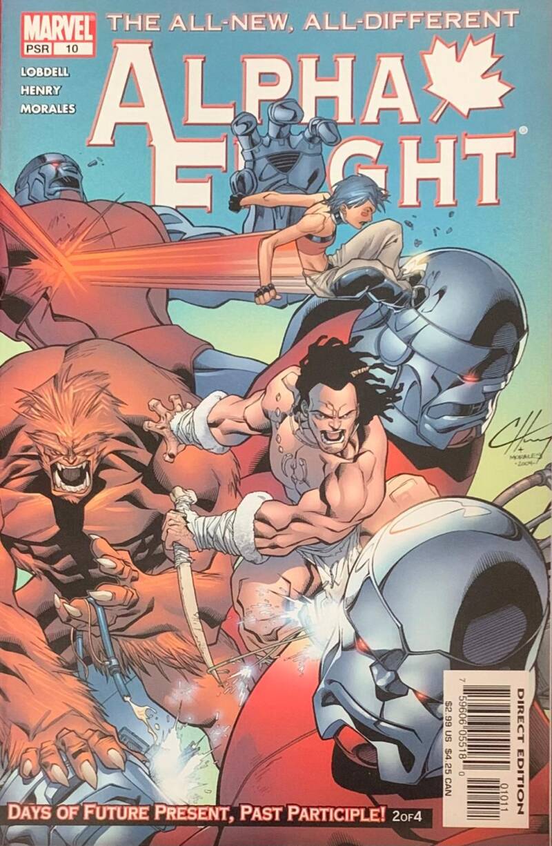 Alpha flight the all-new all-different #10 comic book 2005 marvel featuring dynamic superhero action in bold red blue gray