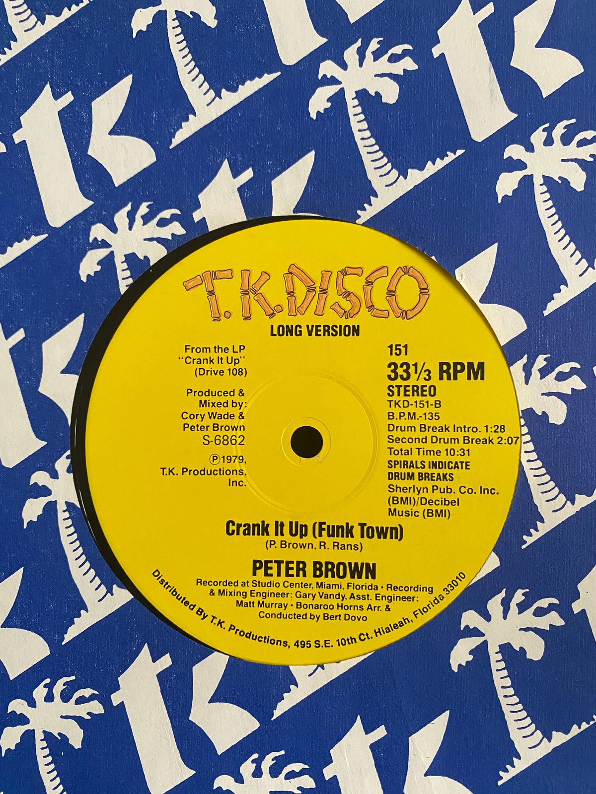 Peter Brown – Crank It Up (Funk Town) (Виниловый макси-сингл 12")