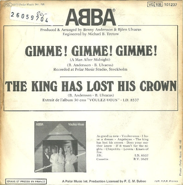ABBA – Gimme! Gimme! Gimme! (A Man After Midnight)