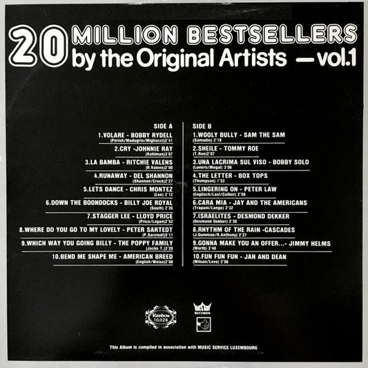 Various – 20 Million Best Sellers By The Original Artist - Vol. 1