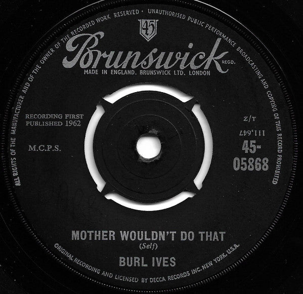 Burl Ives – Funny Way Of Laughin'