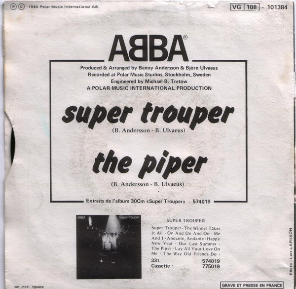 ABBA – Super Trouper / The Piper
