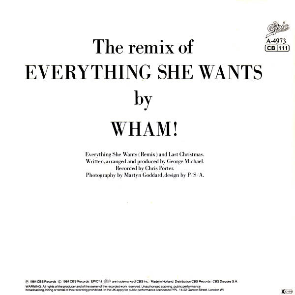 Wham! – Everything She Wants (Remix) / Last Christmas