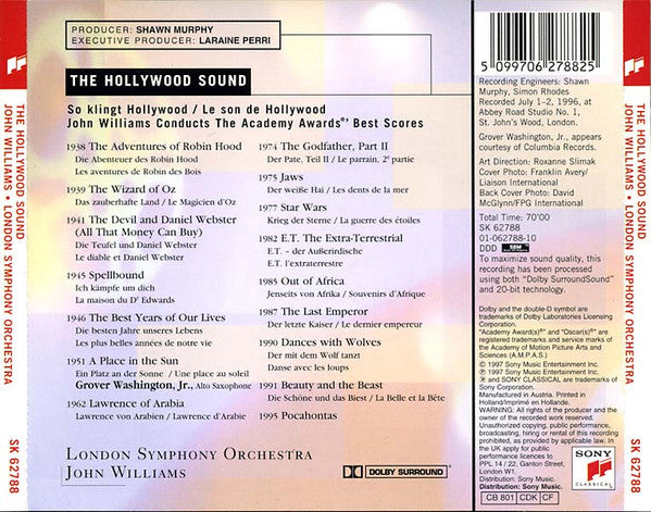 John Williams (4), London Symphony Orchestra, Grover Washington, Jr. – The Hollywood Sound - John Williams Conducts The Academy Award Best Scores