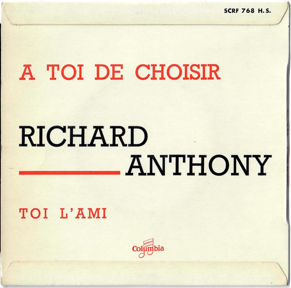 Richard Anthony (2) – A Toi De Choisir