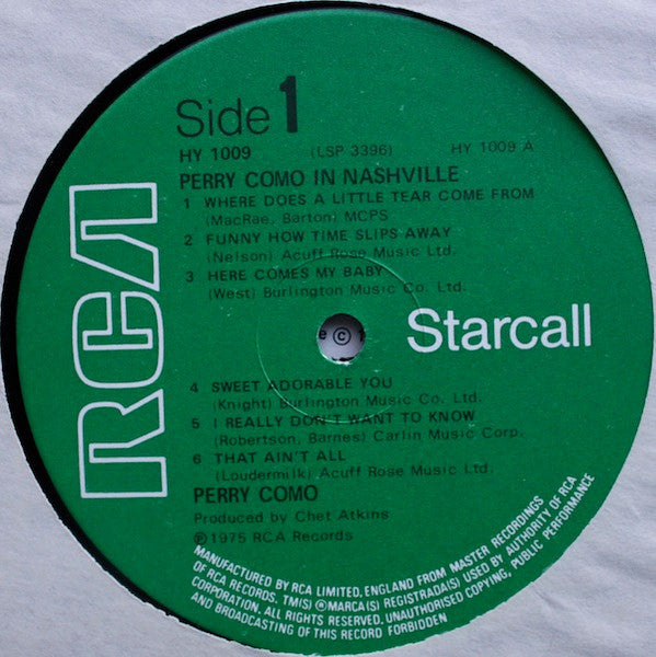 Perry Como – Perry Como In Nashville