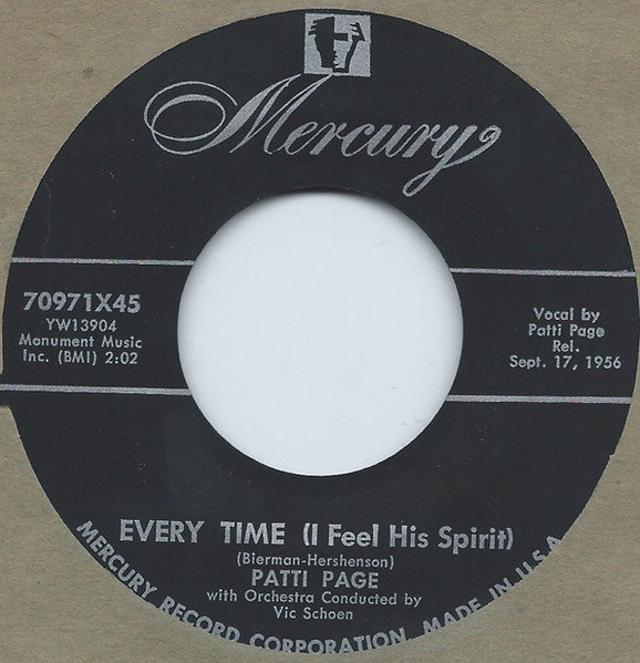 Patti Page – Mama From The Train / Every Time (I Feel His Spirit)