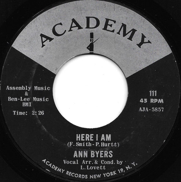 Ann Byers – Here I Am / If You Want To Keep Your Man