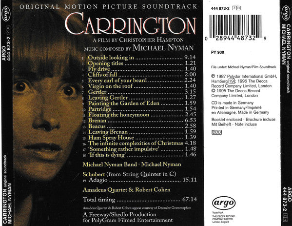Michael Nyman – Carrington (Original Motion Picture Soundtrack)