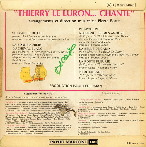 Thierry Le Luron – Thierry Le Luron... Chante