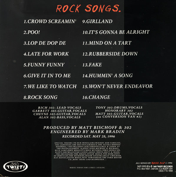 Boss 302 – Rock Songs