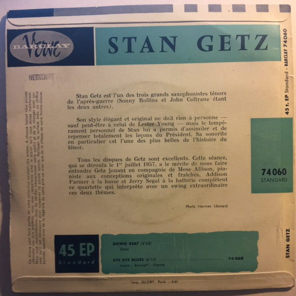 Stan Getz – Down Beat / Bye Bye Blues