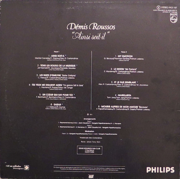 Demis Roussos – "Ainsi Soit-il"