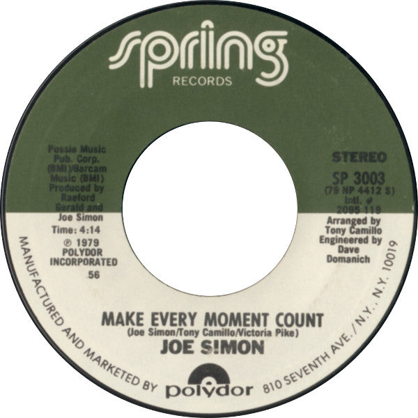 Joe Simon – I Wanna Taste Your Love / Make Every Moment Count