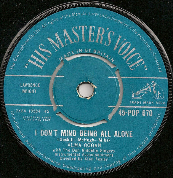 Alma Cogan With The Don Riddelle Singers – We Got Love