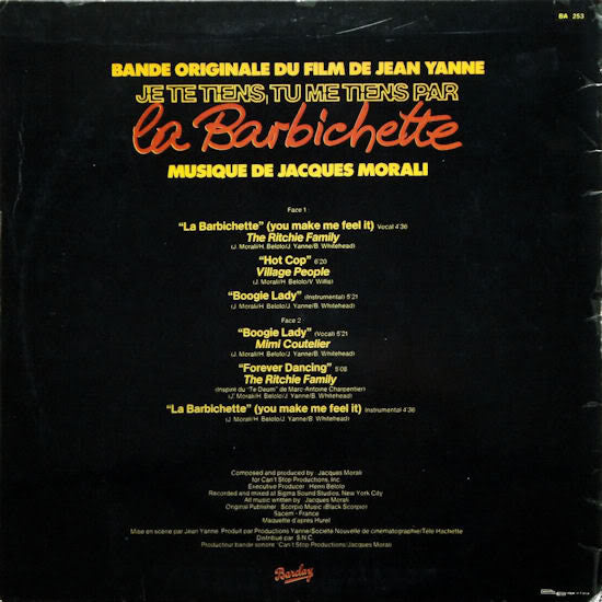 Various – Bande Originale Du Film De Jean Yanne "Je Te Tiens, Tu Me Tiens Par La Barbichette"