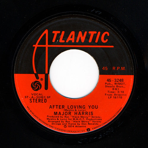 Major Harris – Love Won't Let Me Wait