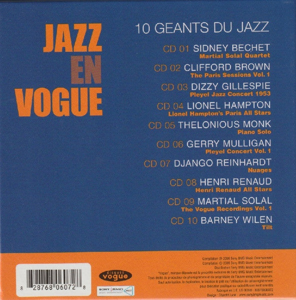 Sidney Bechet, Clifford Brown, Dizzy Gillespie, Lionel Hampton, Thelonious Monk, Gerry Mulligan, Django Reinhardt, Henri Renaud, Martial Solal, Barney Wilen – Jazz En Vogue - 10 Geants Du Jazz