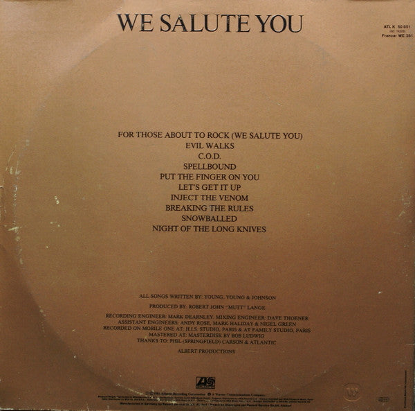 AC/DC – For Those About To Rock We Salute You