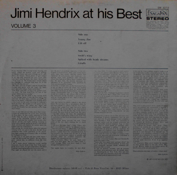 Jimi Hendrix – Jimi Hendrix At His Best (Volume 3)
