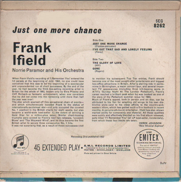 Frank Ifield – Just One More Chance