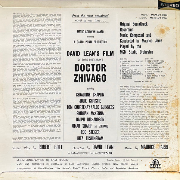 Maurice Jarre – Doctor Zhivago Original Soundtrack Album