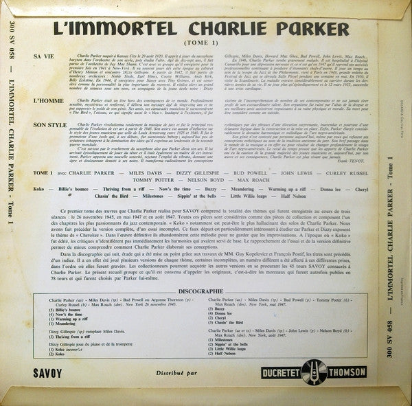 Charlie Parker – L'immortel Charlie Parker Tome 1