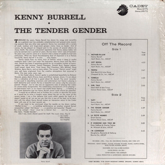 The Kenny Burrell Quartet – The Tender Gender