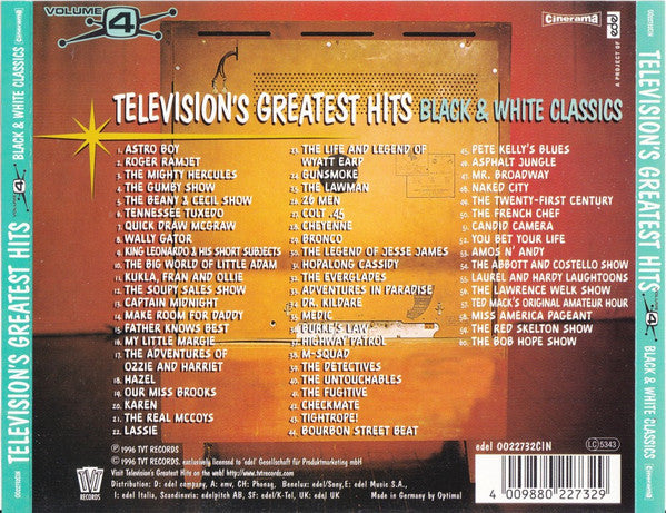 Various – Television's Greatest Hits Volume 4 - Black & White Classics