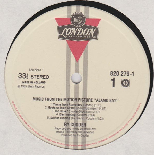 Ry Cooder – Music From The Motion Picture "Alamo Bay"