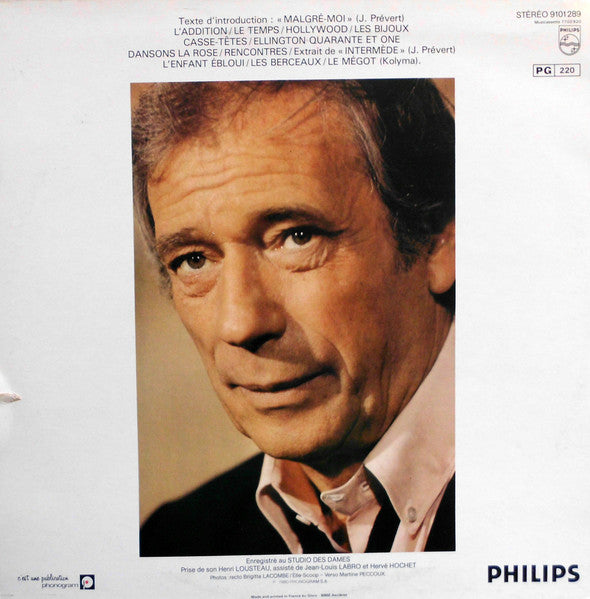 Yves Montand – Montand D'hier Et D'aujourd'hui