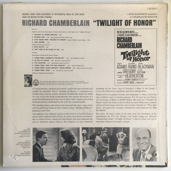 Johnny Green / Richard Chamberlain / Various – Twilight Of Honor
