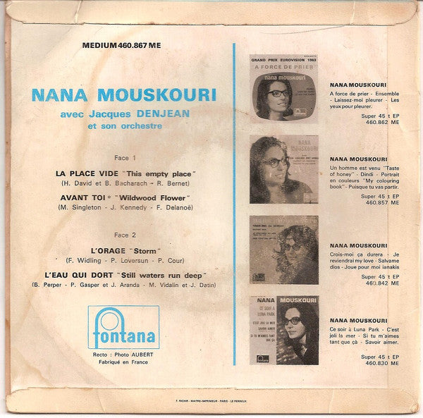 Nana Mouskouri – La Place Vide / L'orage
