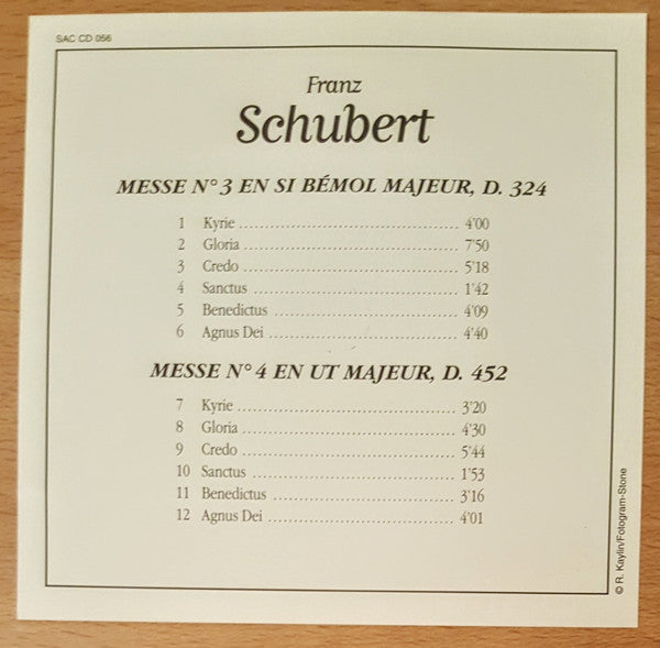 Franz Schubert – Messes No. 3 Et No. 4