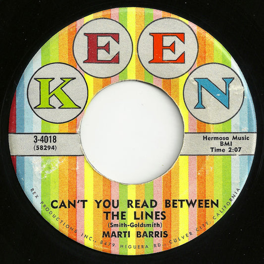 Marti Barris – Ahbe Casabe / Can't You Read Between The Lines