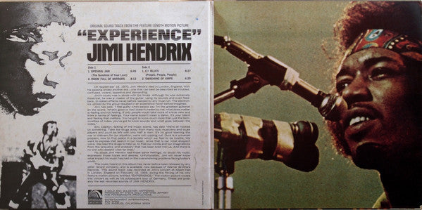 Jimi Hendrix – Original Sound Track From The Feature Length Motion Picture "Experience"
