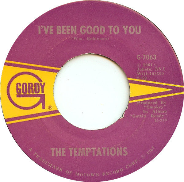 The Temptations – You're My Everything / I've Been Good To You