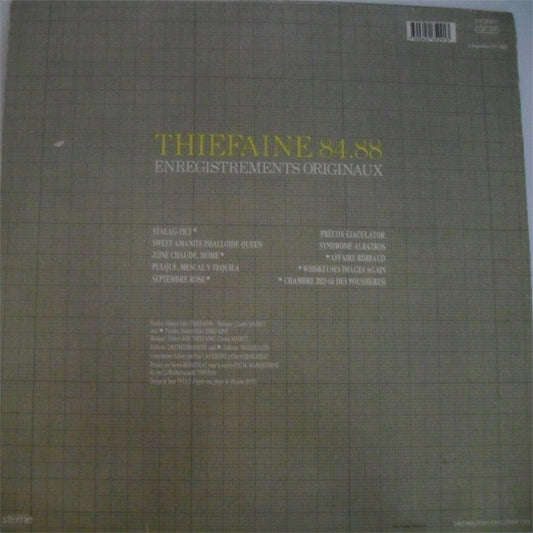 Hubert Félix Thiéfaine – Thiéfaine 84.88 Enregistrements Originaux