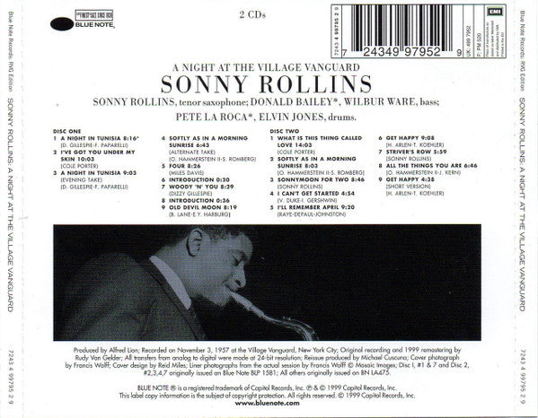 Sonny Rollins – A Night At The Village Vanguard