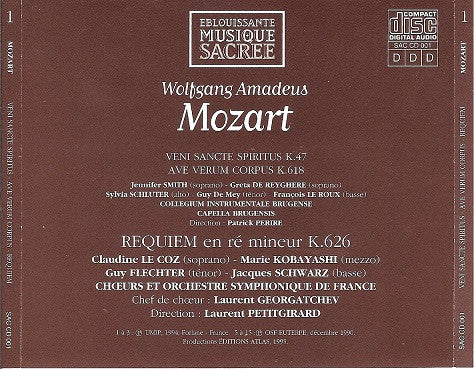 Wolfgang Amadeus Mozart – Requiem - Veni Sancte Spiritus - Ave Verum Corpus