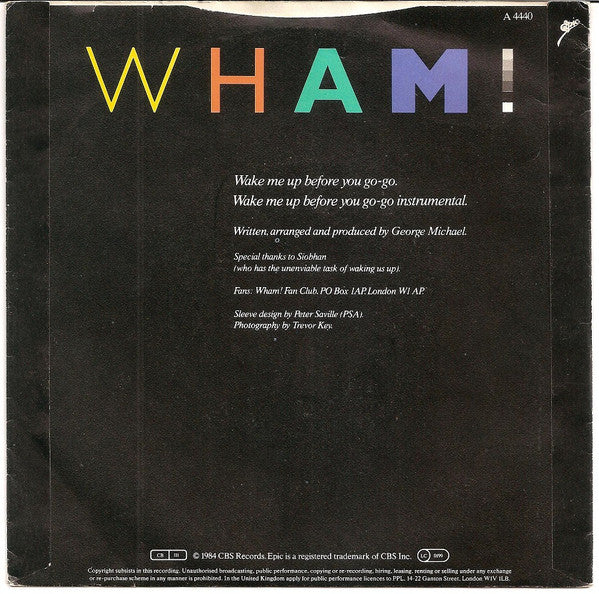 Wham! – Wake Me Up Before You Go-Go