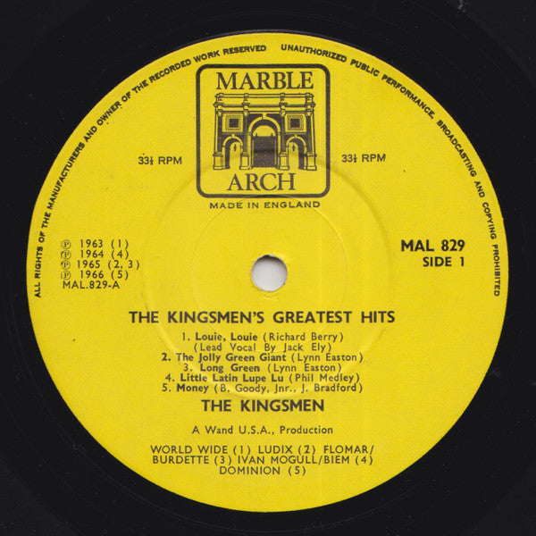 The Kingsmen – The Kingsmen's Greatest Hits