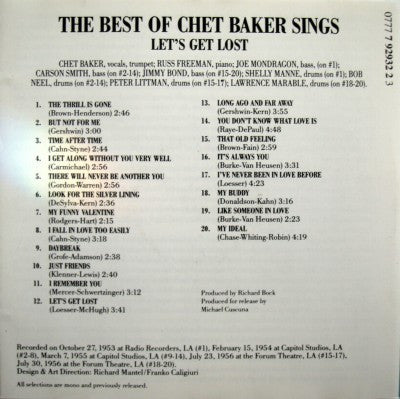 Chet Baker – Let's Get Lost (The Best Of Chet Baker Sings)