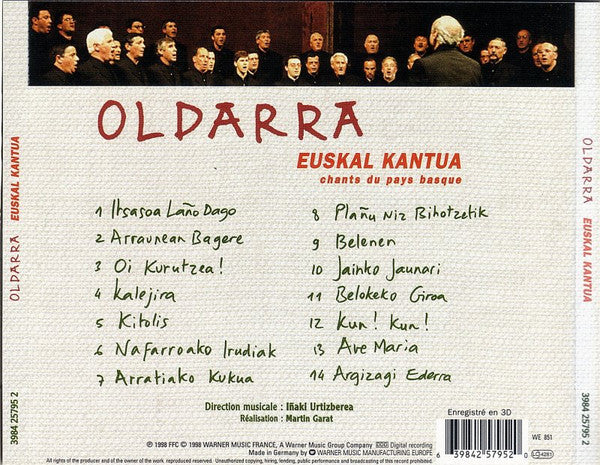 Oldarra – Euskal Kantua (Chants Du Pays Basque)