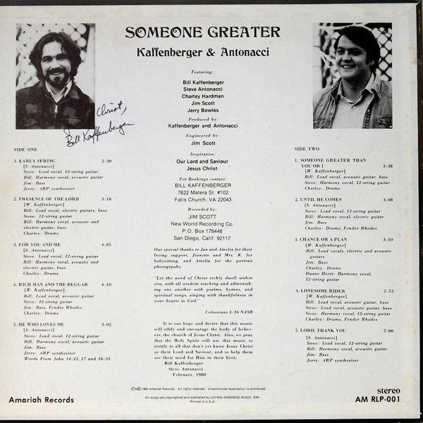 Kaffenberger & Antonacci – Someone Greater