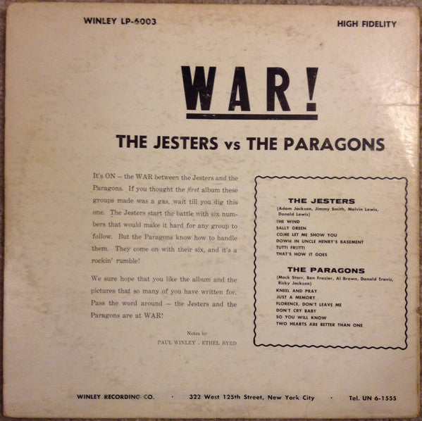The Jesters (2) Vs. The Paragons (2) – War! The Jesters Vs. The Paragons