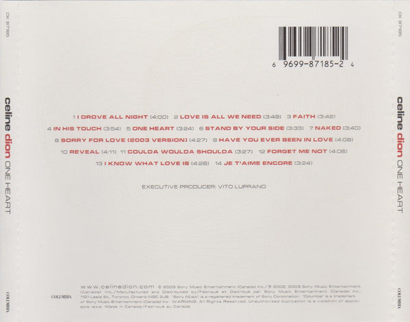 Céline Dion – One Heart
