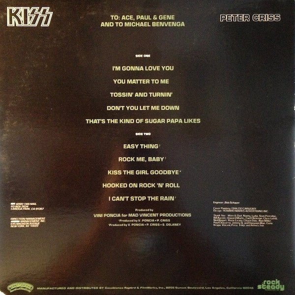 Kiss, Peter Criss – Peter Criss
