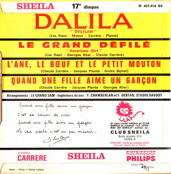 Sheila (5) – Quand Une Fille Aime Un Garçon
