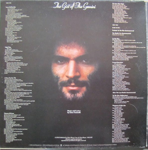 Gino Vannelli – The Gist Of The Gemini
